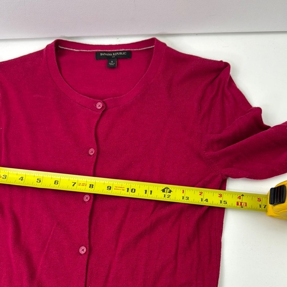 Banana Republic Factory Women's Raspberry Cardigan Sweater - Picture 7 of 8